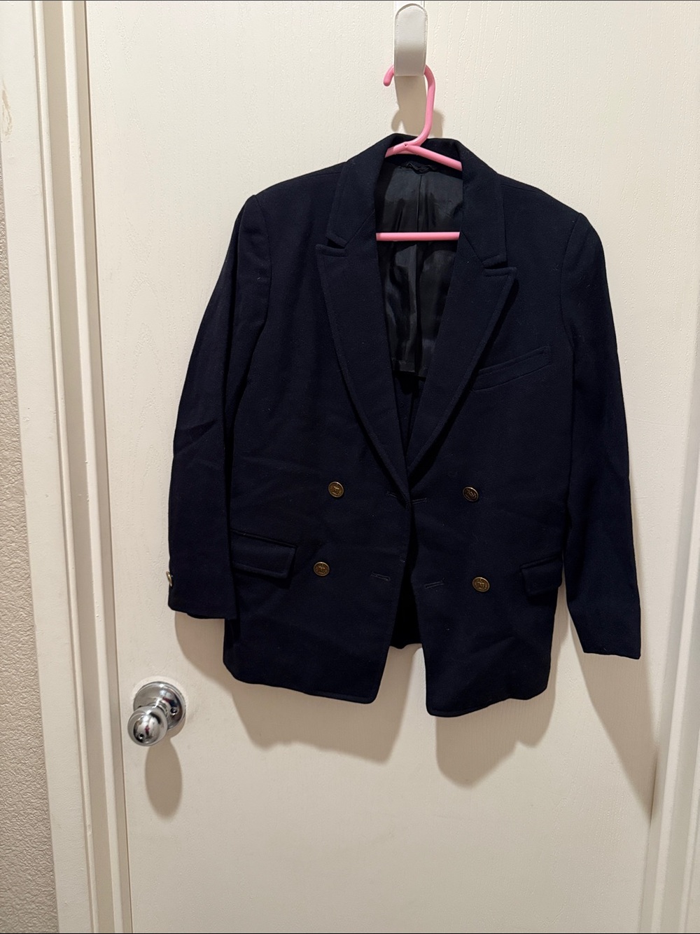 The annexDouble-Breasted Navy Blazer